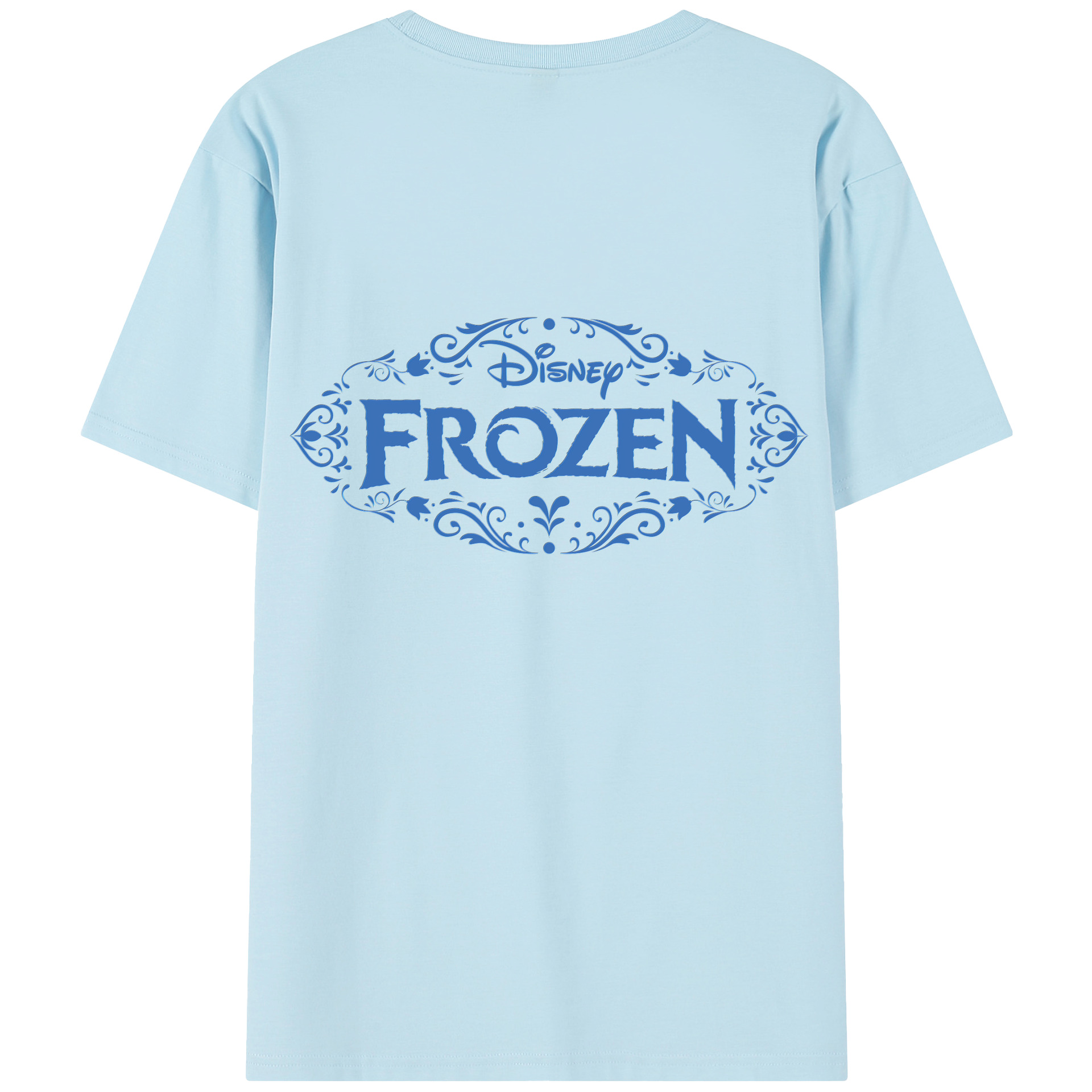 （画像用） アナと雪の女王 アンナ エルサ Frozen Anna Elsa 綿100％半袖Tシャツ（背面プリント）